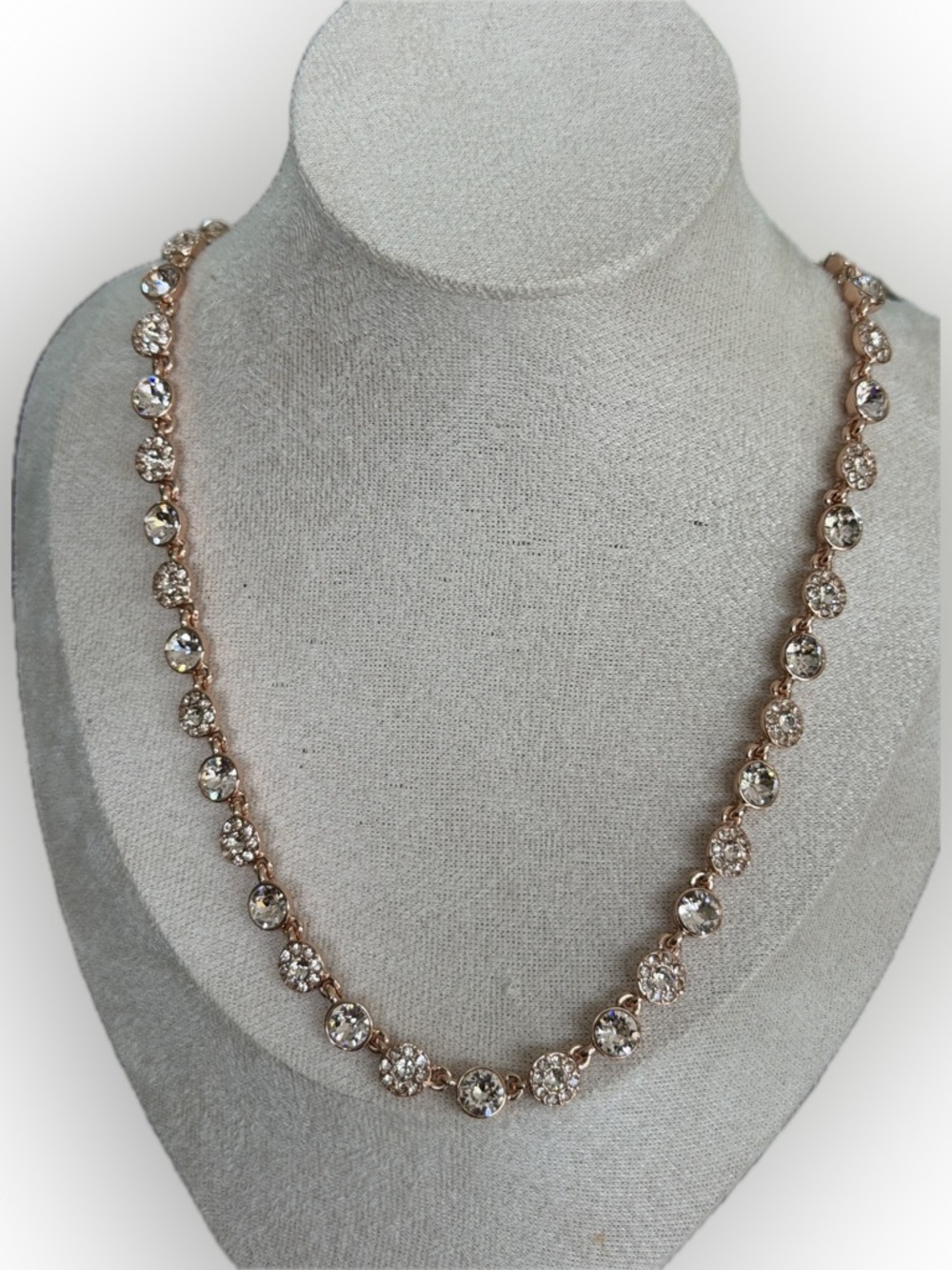 Givenchy Rose Gold Plated Crystal Tennis Necklace and Earring Set. STUNNING!! - Picture 10 of 10
